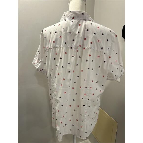 Basic Editions Button-up shirt size xxl short sleeve Sailboat - Picture 3 of 7